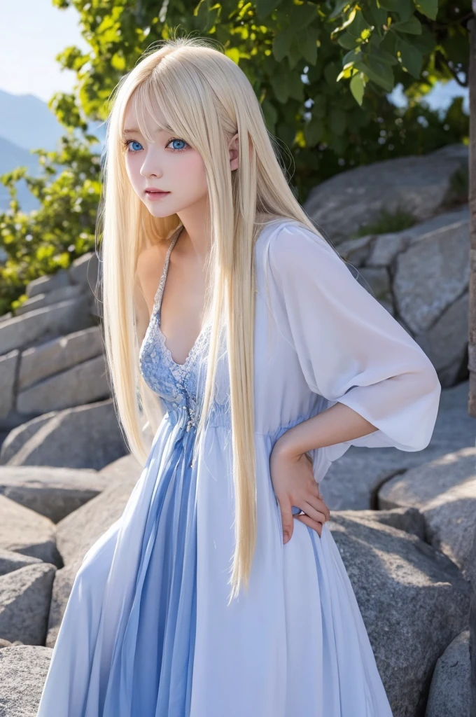 Beautiful、clear、女god、god々Shii、White people、Blue eyes、Blonde hair、Full of hope、Dressed neatly、