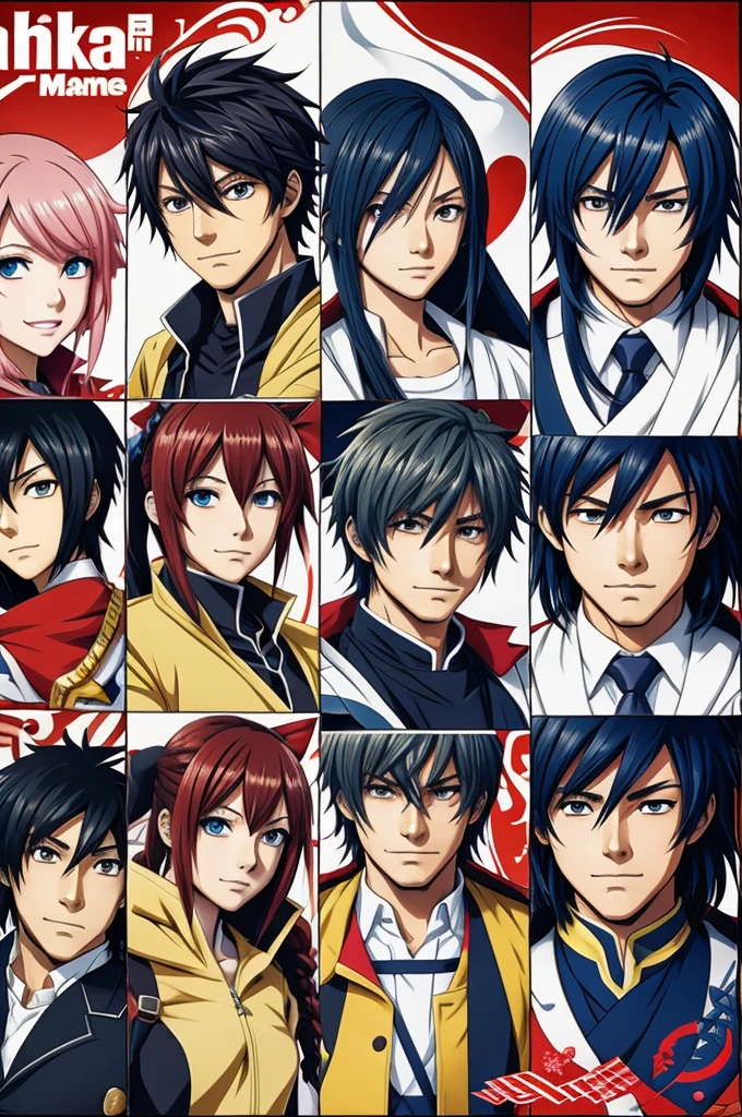 Anime man characters having