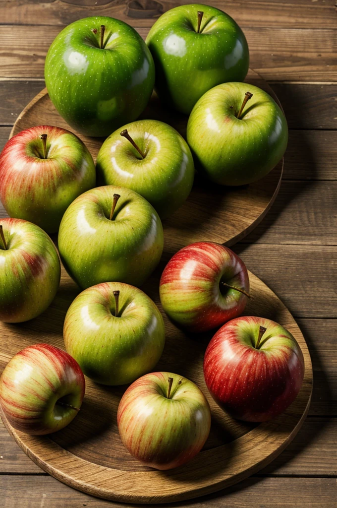 Red and green apples
