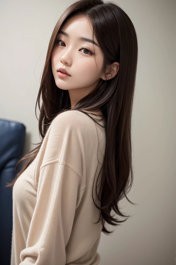 A brunette Korean