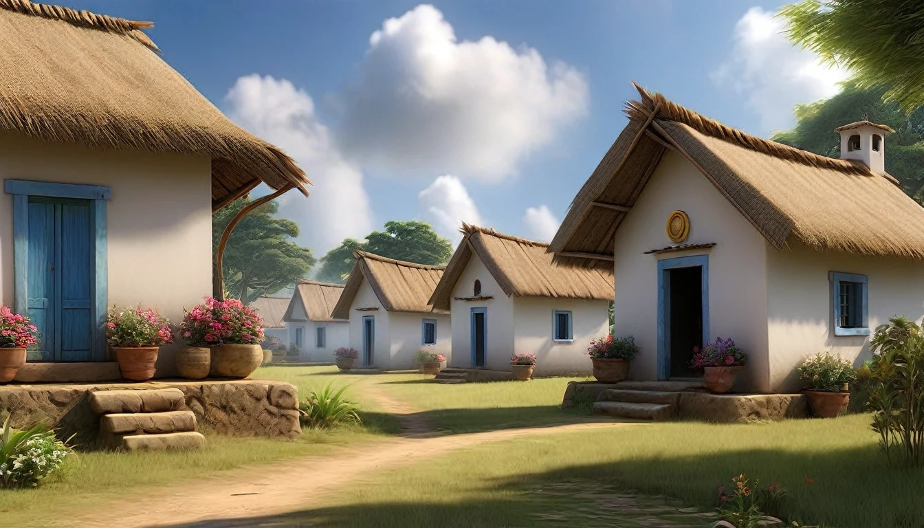 Com o tempo, the village began to change. People began to pay more attention to the little things and find God in their daily lives. The noise and confusion have subsided, replaced by a peace and serenity that came from recognizing God's constant presence.