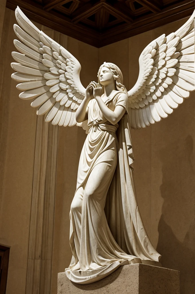 An Angel worshiping God.
