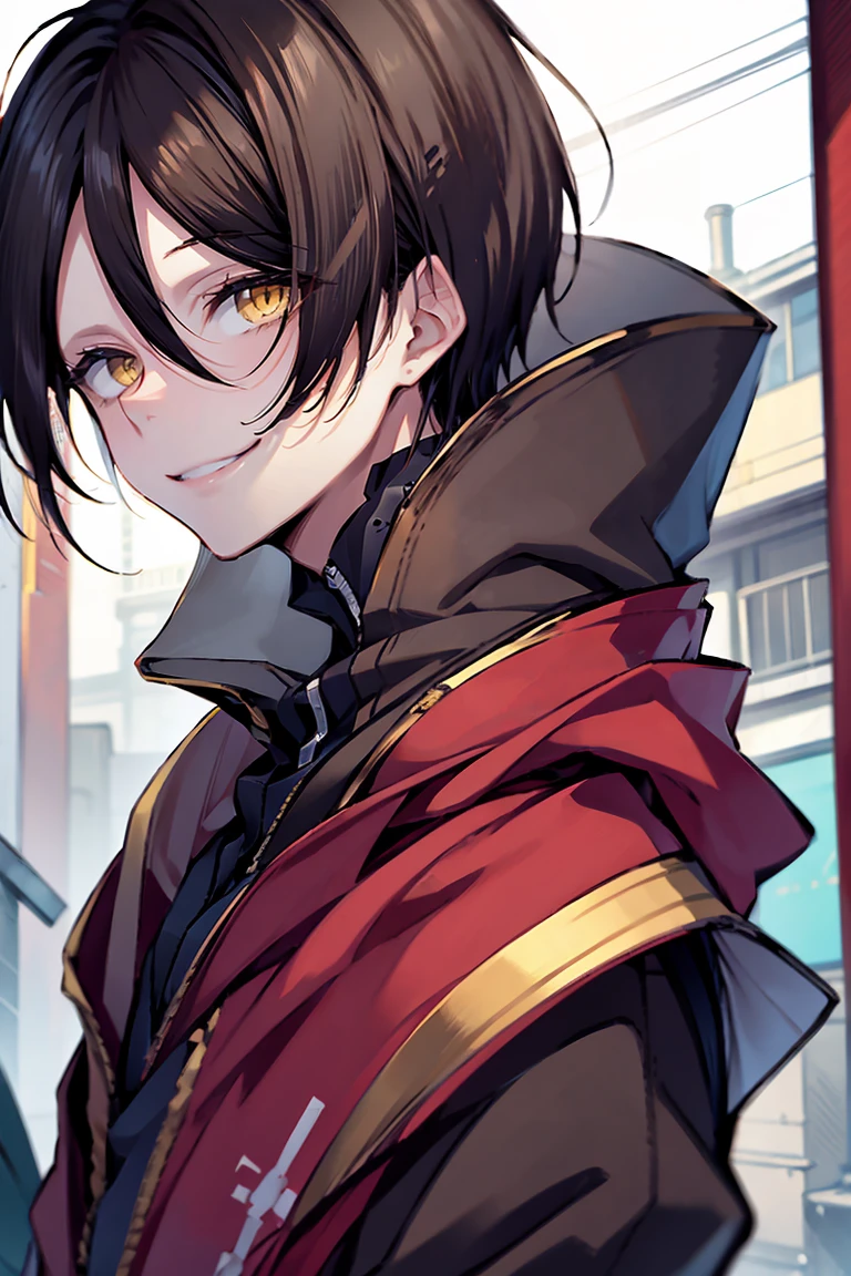 hui xiyi, rekkyou sensen, rekkyo sensen, black hair, yellow eyes, boy, male