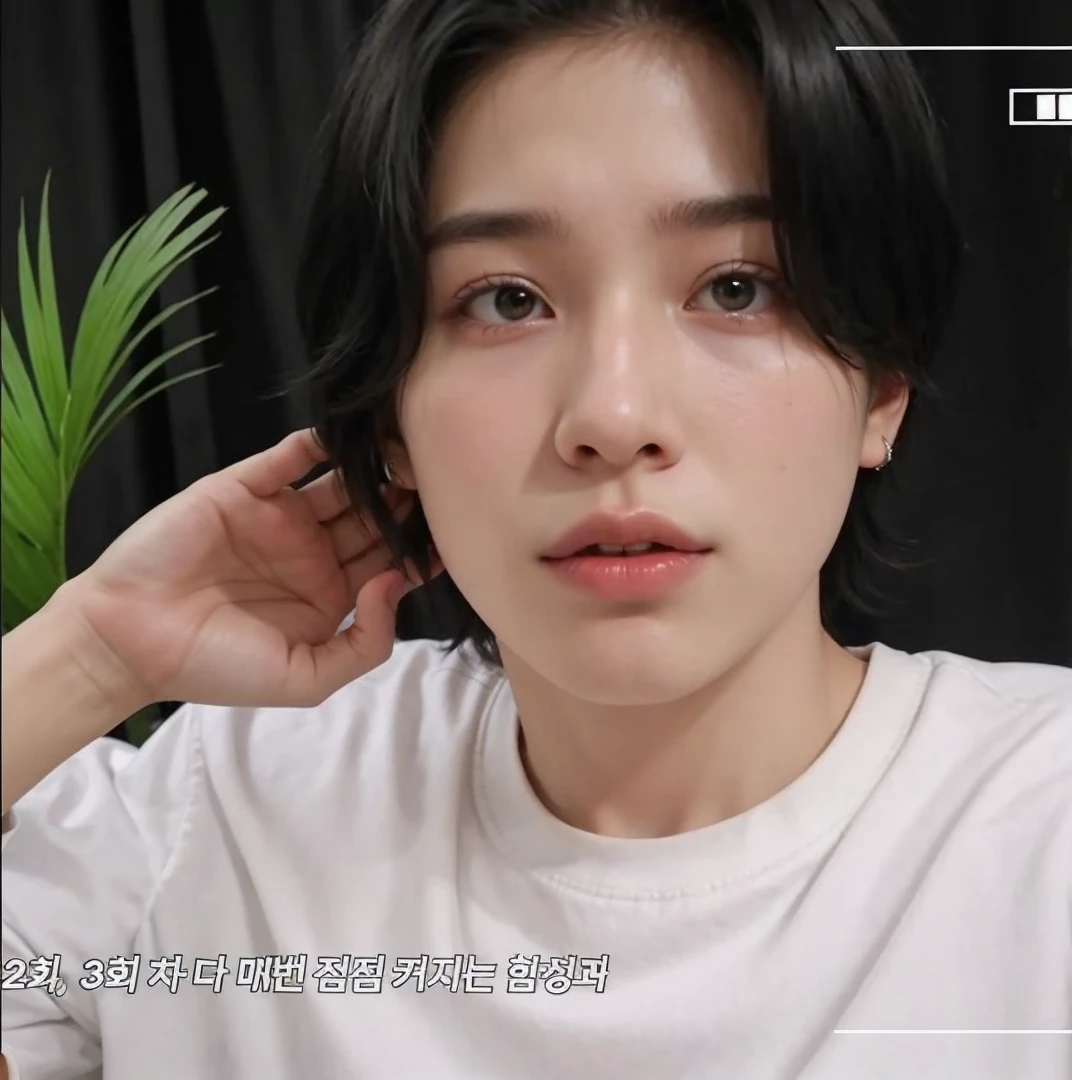 Arafa femenine boy with colored hair sitting at a table, jung jaehyun, adorable and pale korean face, ulzzang inteligente, Kim Doyoung, with short hair, jossi do blackpink, Hong Jun Hyung, Tae June Kim, ulzzang, the hime cut, Jaeyeon Nam, xqc, park jimin, tomboy short platinum hair