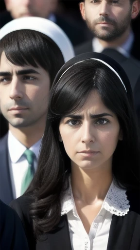 group of jews people gathered focus on their faces