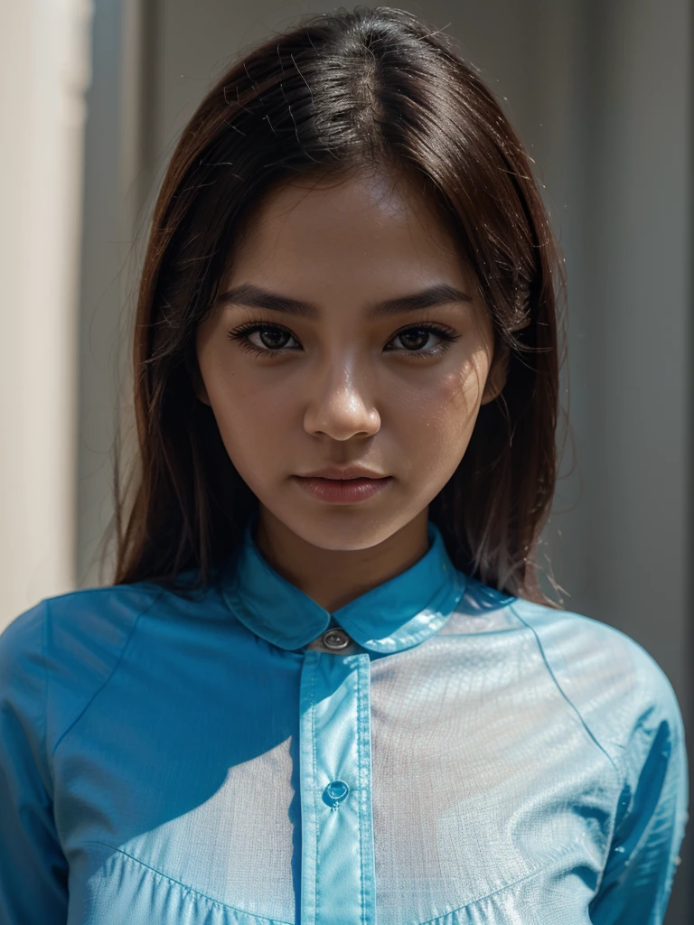 In the time between comfort with charm Thai female model wearing blue long-sleeved shirt Will take a selfie that captures the beauty of influencers in the digital age through photography. A nod to the evocative style of Felicia Simion, the photographs, rendered with clarity and depth of color on Provia film and highlighted by the brightness of Hinchel's technique, are a testament to the essence of social media portraits. Today's lively and shiny media --ar 17:32 --s 750 --v 6.0**