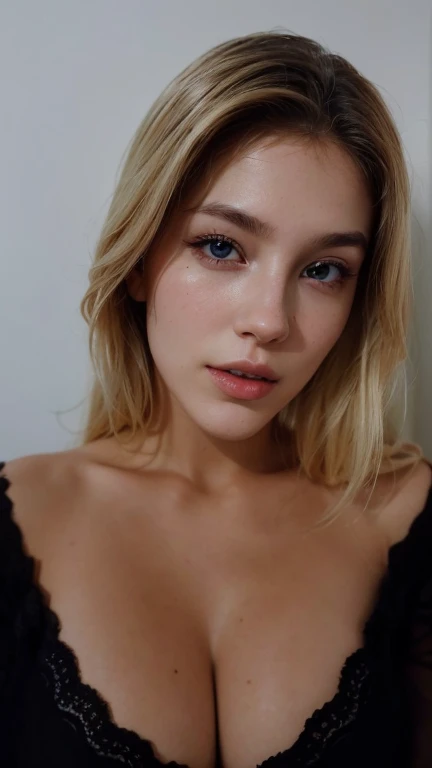 best qualityer)), ((work of art)), (detailded), (photo without noise), (clean image), ( clear image), (image with clear eyes),(image with better clarity), feminine beauty, girly face, fleshy lips, femininity, natural blonde, beautiful blonde hair, femininity natural.