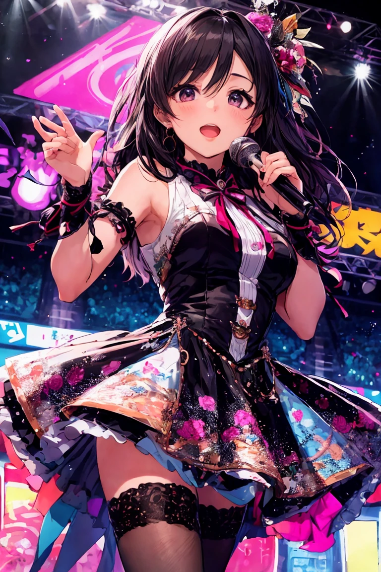 Masturbation, pussy juice, idol, In front of the audience, hand in panties, orgasm