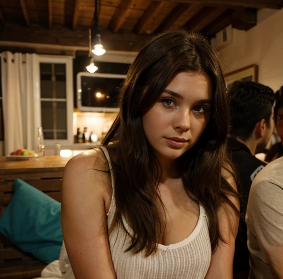 21 year old young brunette, at GDL at a house party