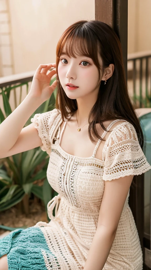 Korean Asian kawai crochet dress