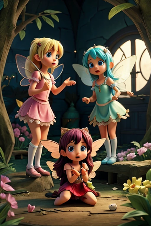 fairies talking scared
