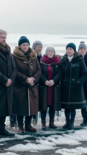 group of Iceland people gathered focus on their faces