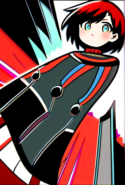 1 woman with short red hair. 1 6 year old girl with long red and black hair.