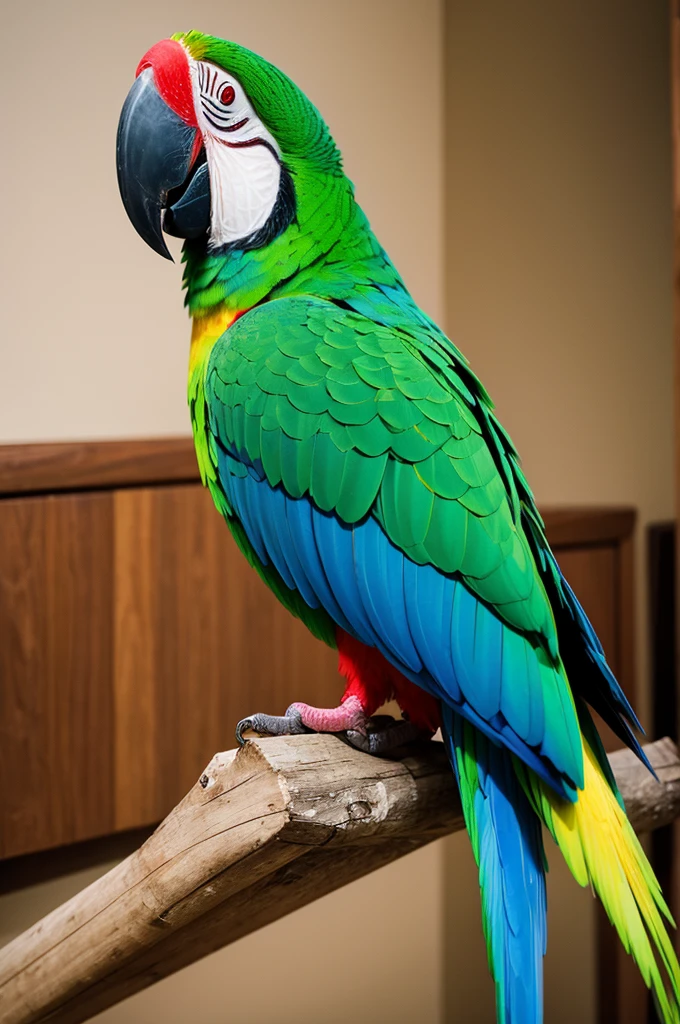 Cartoon open wing parrot 
