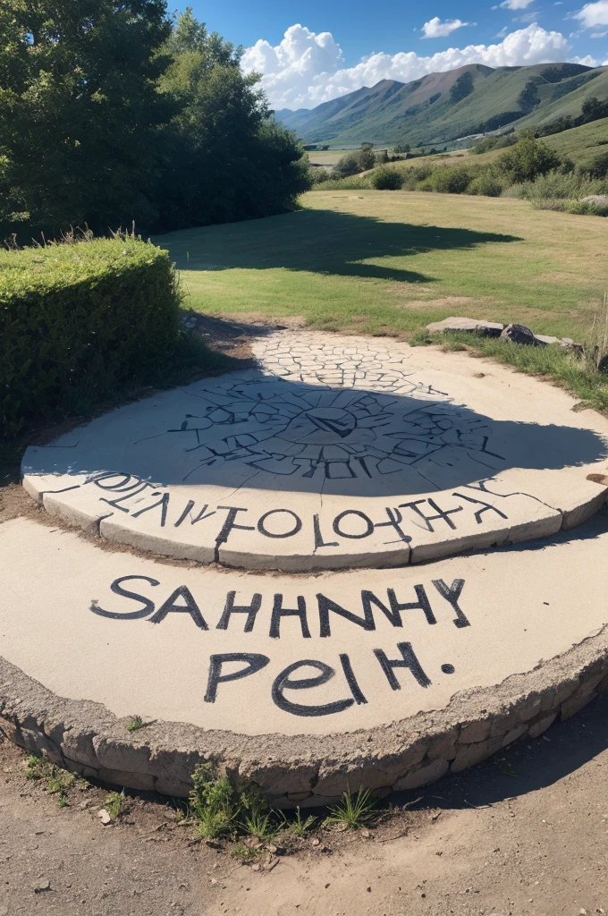 Make a landscape that has writing on it "JOHNNY & sarah"
