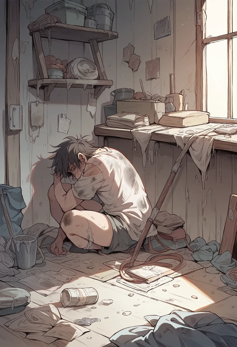 interior of a house (messy and dirty)
