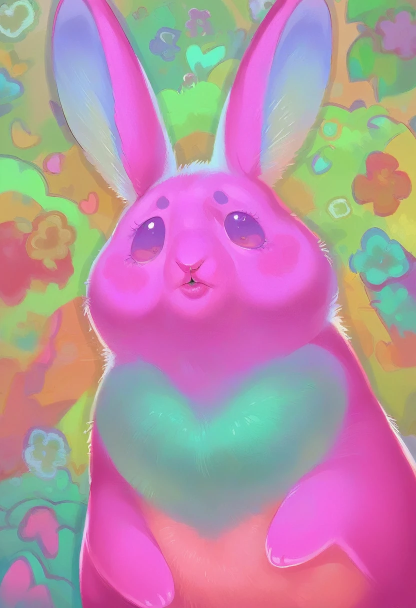 beautiful cute pink rabbit, 1girl, detailed face, beautiful detailed eyes, beautiful detailed lips, extremely detailed face and features, longeyelashes, soft pastel colors, kawaii, adorable, highres, best quality, 8k, ultra-detailed, masterpiece, photorealistic, professional, vivid colors, studio lighting, physically-based rendering