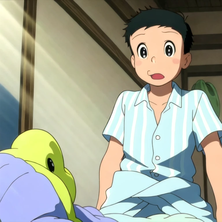 (masterpiece, best quality:1.2), 1boy, solo, nobi nobita, black hair, black eyes