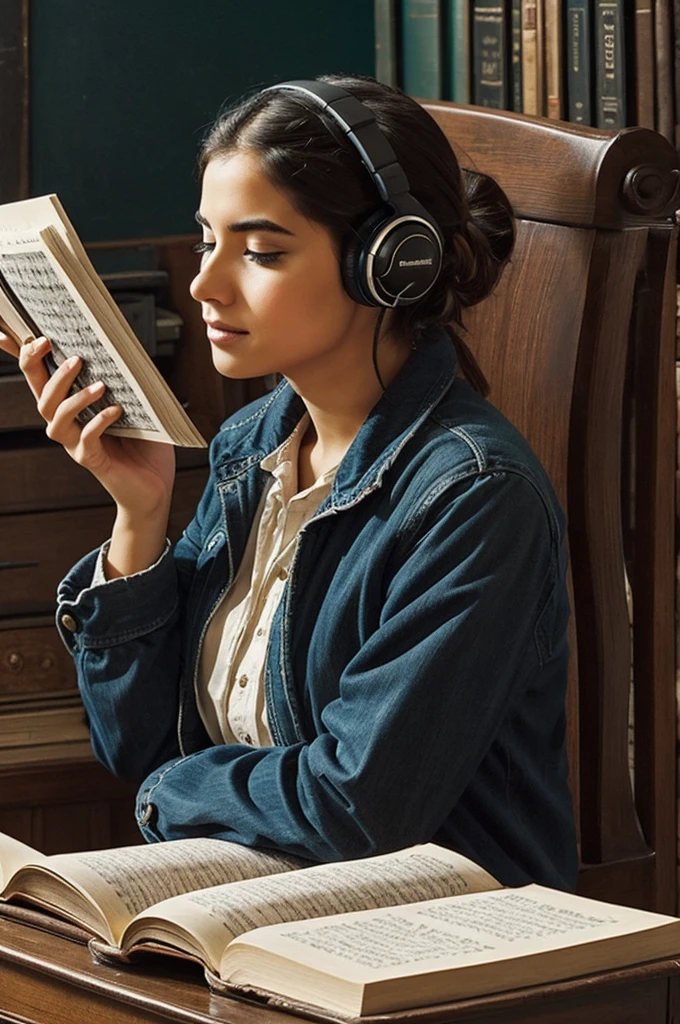 Images that define a person who loves music, art and reading