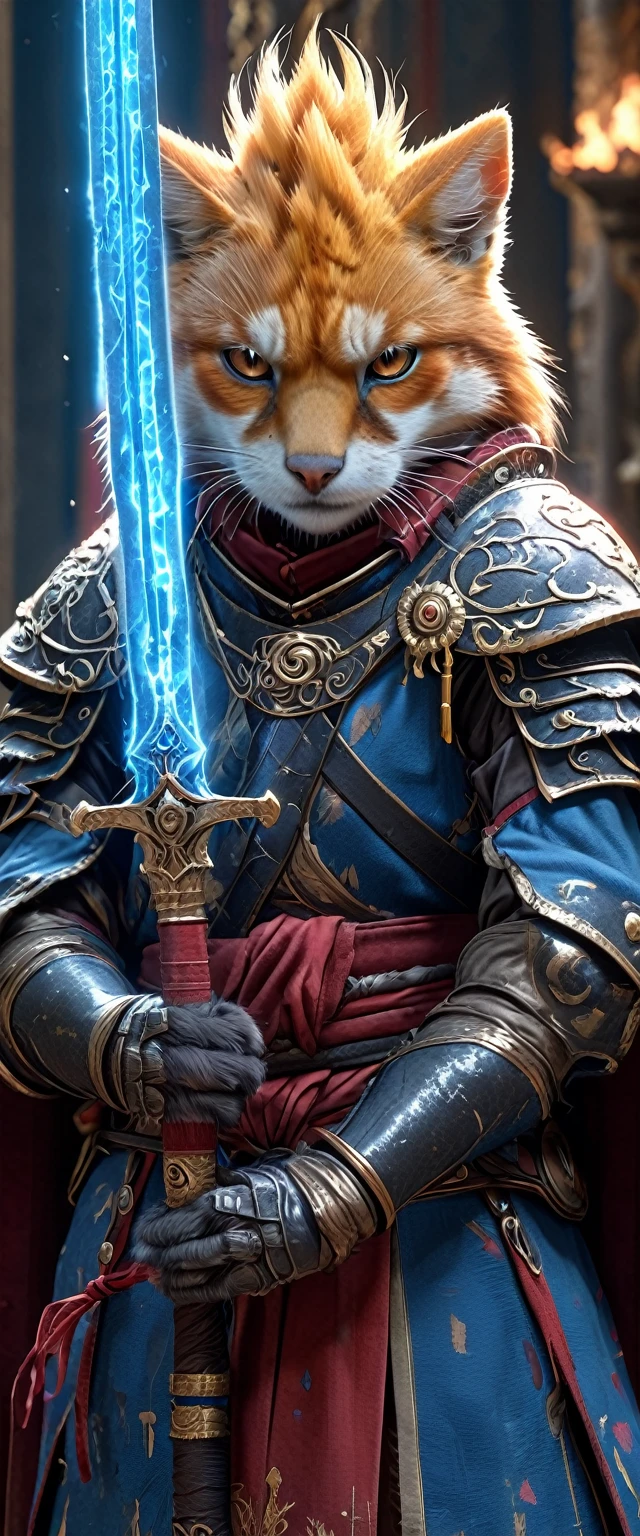 (Cat Hero，whole body，Holds up a sword wrapped in red flame，Wearing dark armor)),((Monk the Monkey，whole body，Martial Arts Uniforms，Take a fighting stance)),((Shiba Inu Samurai,whole body,Black armor and hakama haori,Hold the blue Japanese sword in the center position)),((Parrot Wizard，whole body, magic circle，Carry a walking stick, wizard dressを着ている)), Dungeon Background, High resolution, masterpiece, Highest quality, Very detailed, Very detailed, Ultra-realistic, Hong Kong Style, 3D Fluffy, Cute and adorable close-ups, Cute big round reflective eyes, Long fuzzy fur, Pixar Rendering, unreal engine Cinematic smooth, Exquisite detail, Cinematic