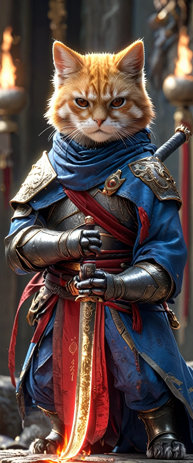 (Cat Hero，whole body，Holds up a sword wrapped in red flame，Wearing dark armor)),((Monk the Monkey，whole body，Martial Arts Uniforms，Take a fighting stance)),((Shiba Inu Samurai,whole body,Black armor and hakama haori,Hold the blue Japanese sword in the center position)),((Parrot Wizard，whole body, magic circle，Carry a walking stick, wizard dressを着ている)), Dungeon Background, High resolution, masterpiece, Highest quality, Very detailed, Very detailed, Ultra-realistic, Hong Kong Style, 3D Fluffy, Cute and adorable close-ups, Cute big round reflective eyes, Long fuzzy fur, Pixar Rendering, unreal engine Cinematic smooth, Exquisite detail, Cinematic