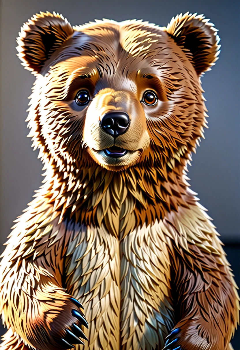score_9, score_8_up, ((Best resolution)), ((high quality:1.2)), Work of art, 8k, extremely detailed, ((High detail:1.2)), Sakimi-chan, bear,