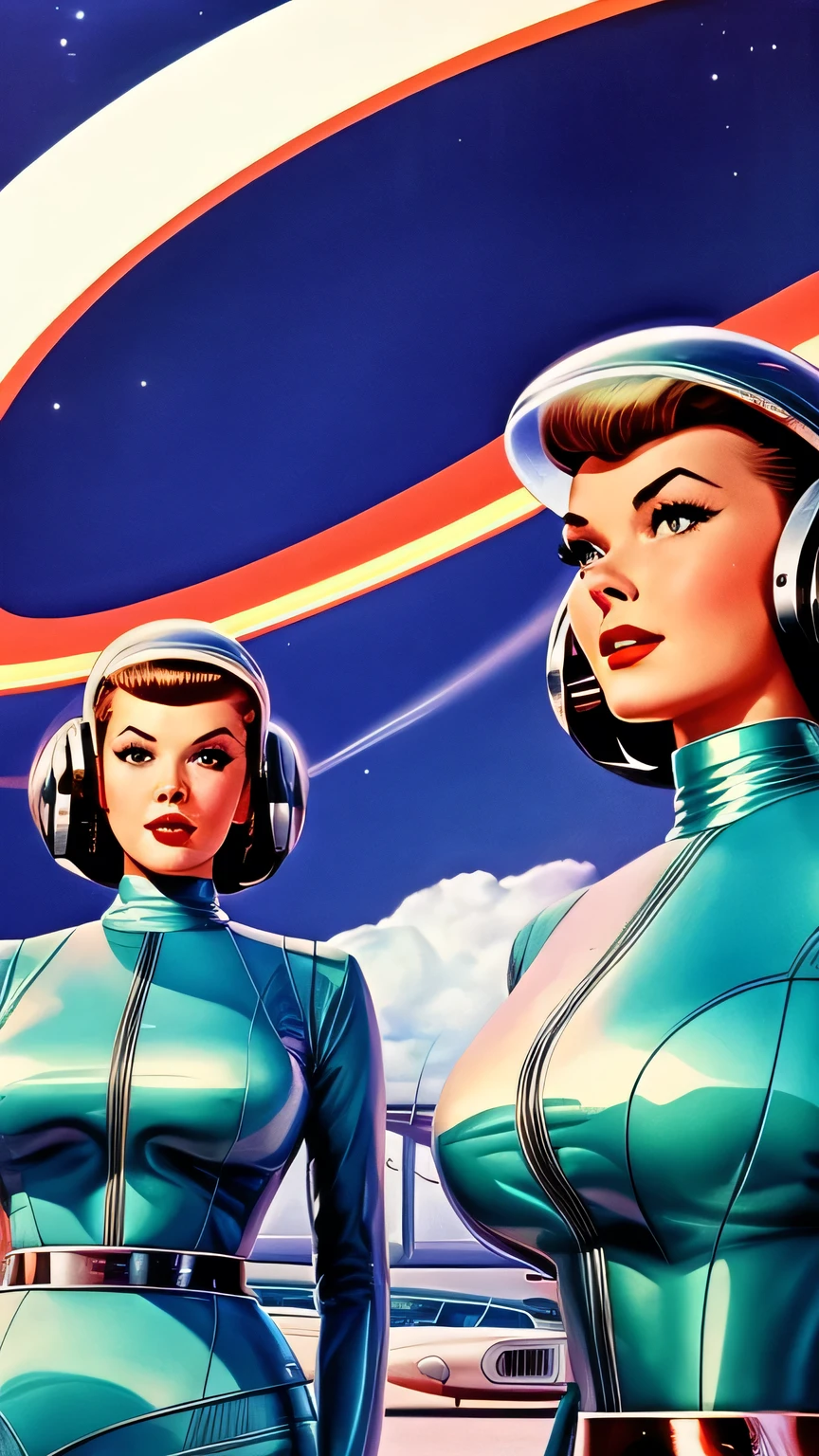 Retro futuristic, retro futurism, Science fiction, 1950s, 1960s, 1970s, aliens,