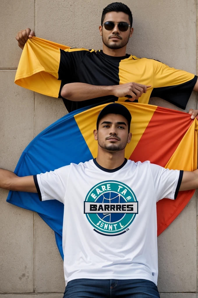 Create a sports t-shirt with the BARRIO CENTRAL logo
