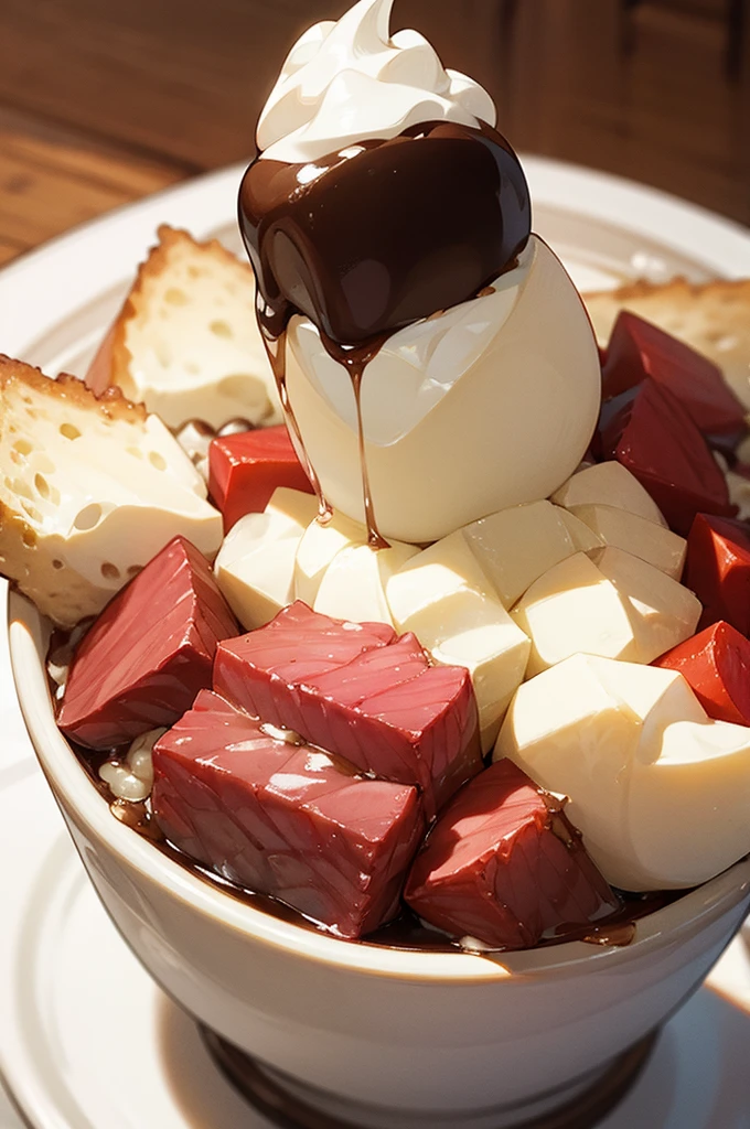 Cheesecake beef bowl
