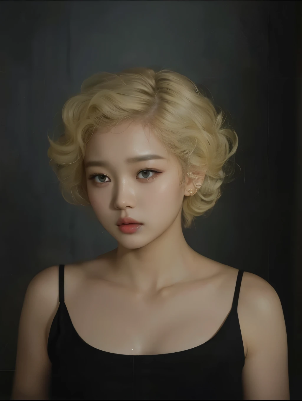 Wonyoung do IVE face, photo realist, ultra HD, 8K, big and juicy lips