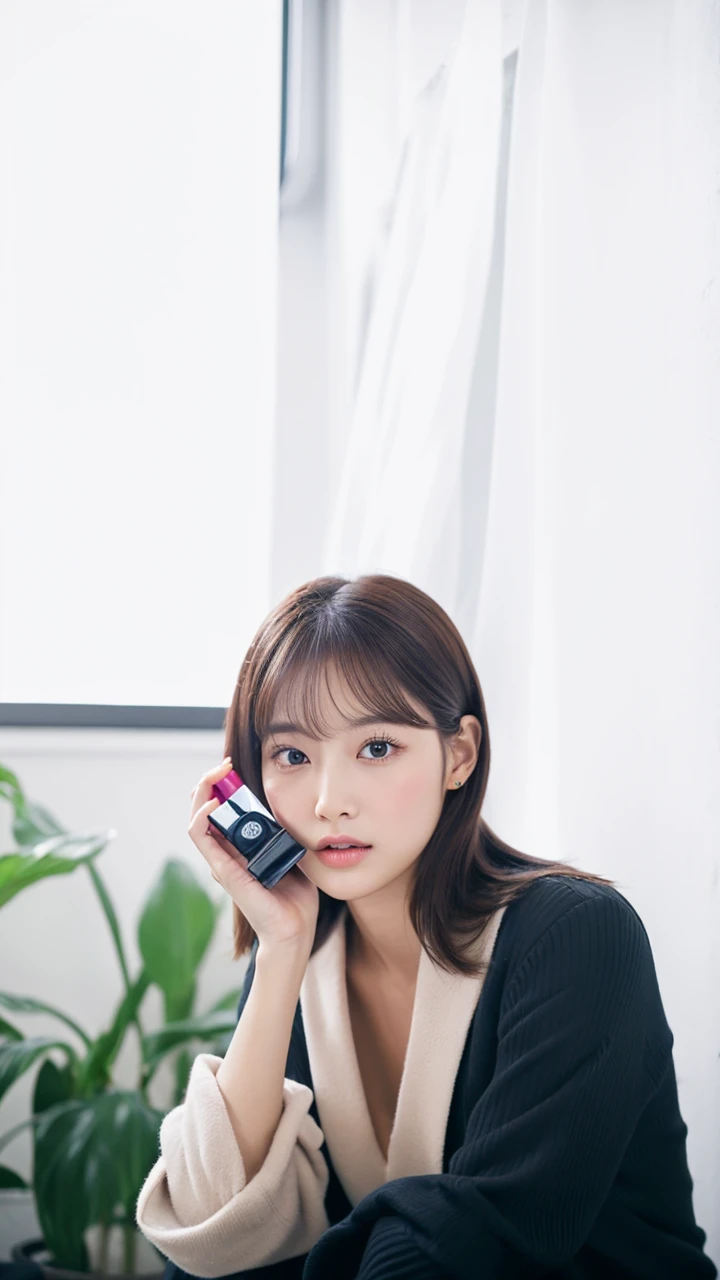 career woman,Beauty,make,Cosmetics Advertising,Idol,model,cute,,indoor,medium hair,droopy eyes,fluffy