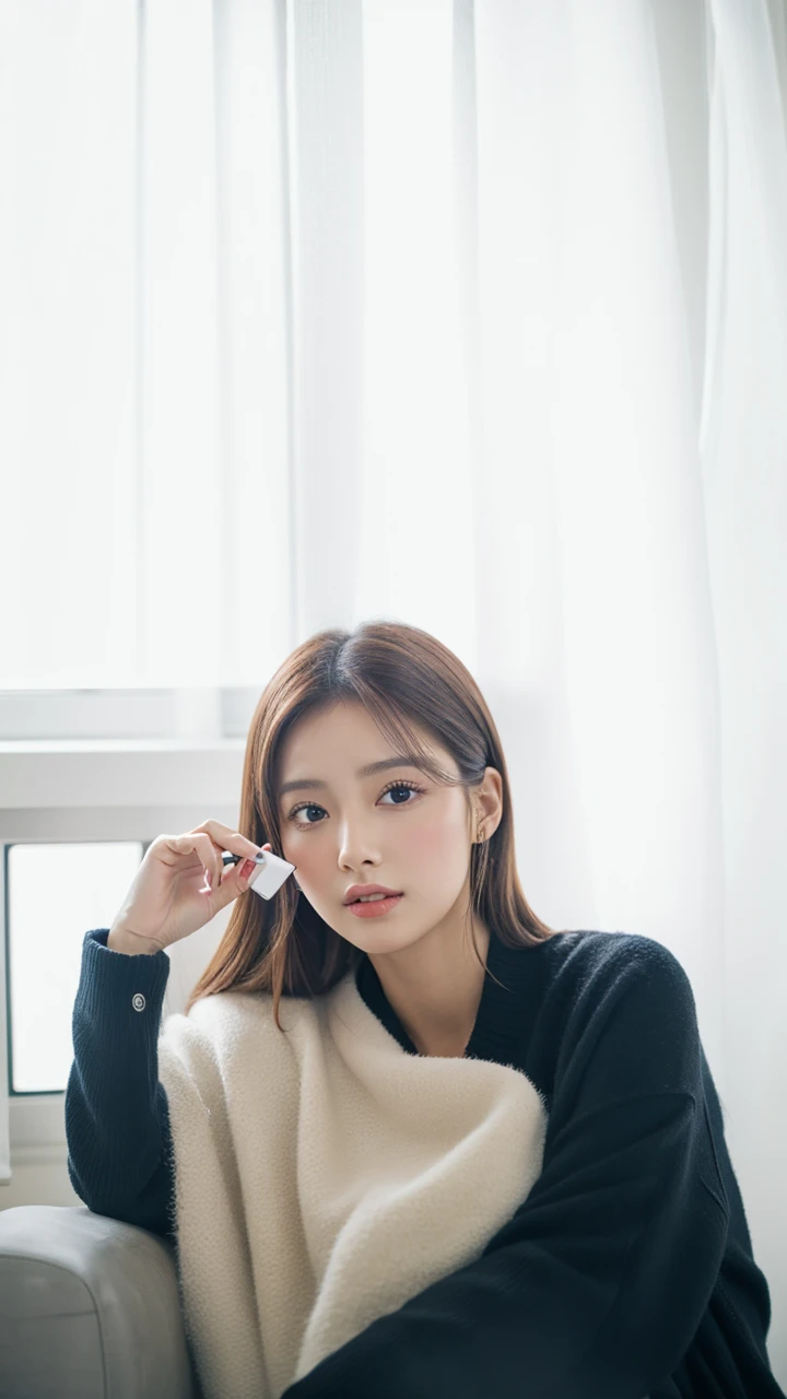 career woman,Beauty,make,Cosmetics Advertising,Idol,model,cute,,indoor,medium hair,droopy eyes,fluffy