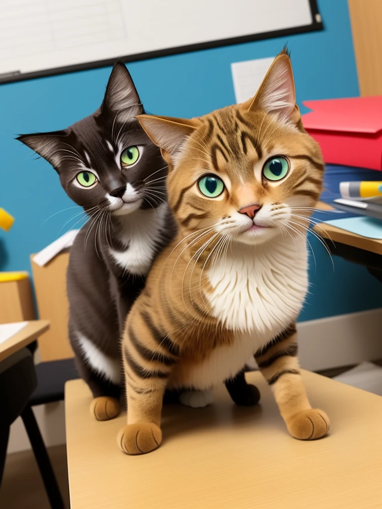 create a cat as if it were a crying student who pooped his pants in class