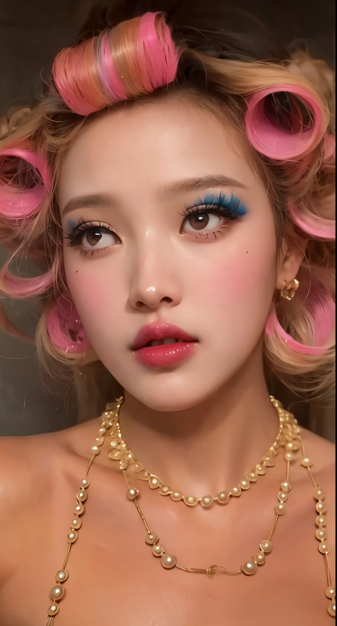 Wonyoung do IVE face, photo realist, ultra HD, 8K, big and juicy lips