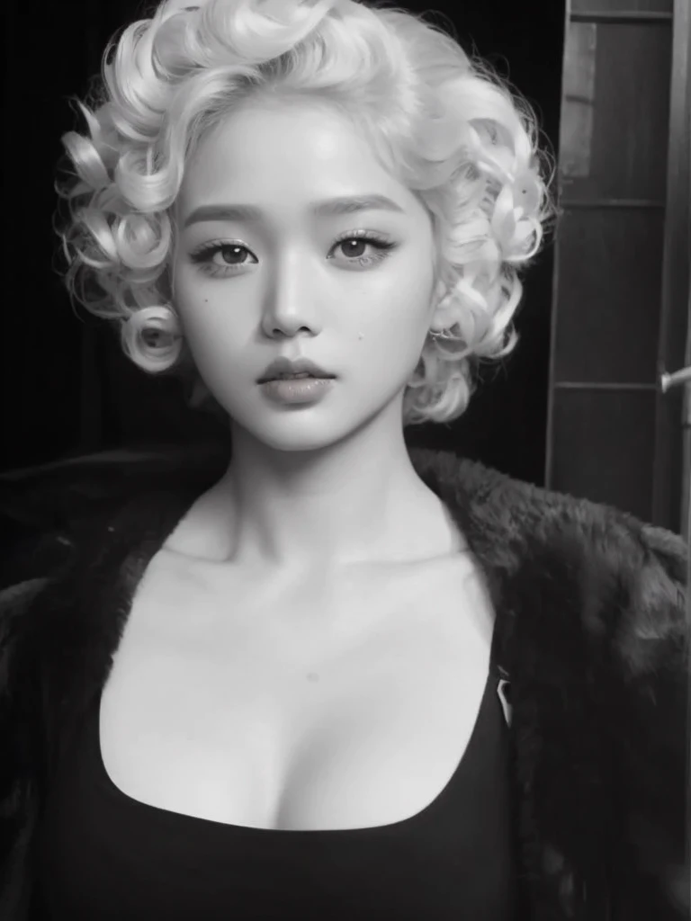 Wonyoung do IVE face, photo realist, ultra HD, 8K, big and juicy lips