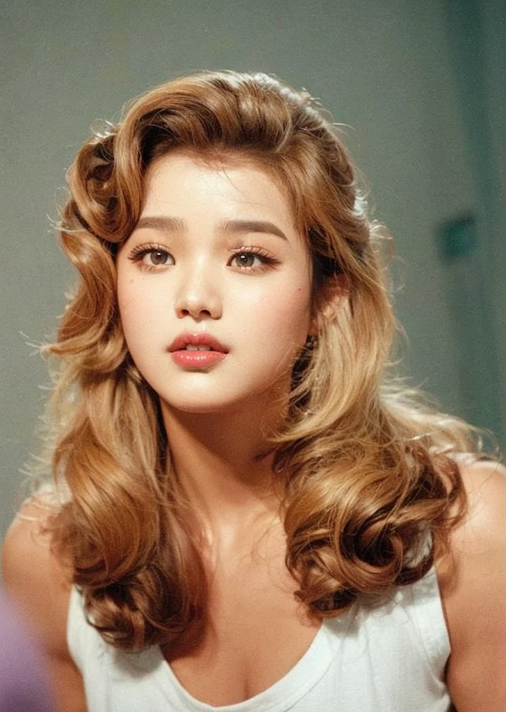Wonyoung do IVE face, photo realist, ultra HD, 8K, big and juicy lips
