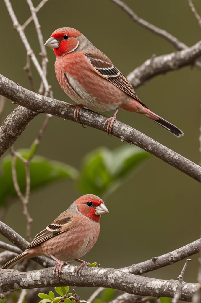 A Galapagos finch ( geospiza Fortis) in a Drought on Daphne Island