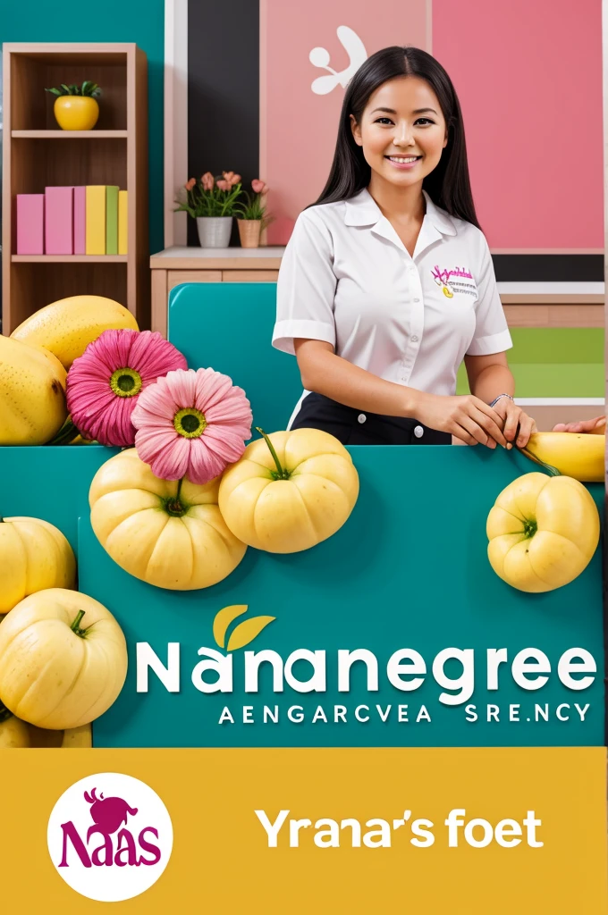 Create a logo for a nanny agency company named Nanas Margaret 