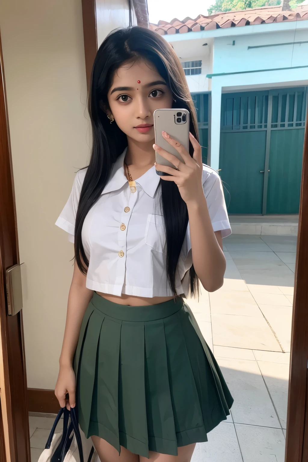 A mallu school girl selfi