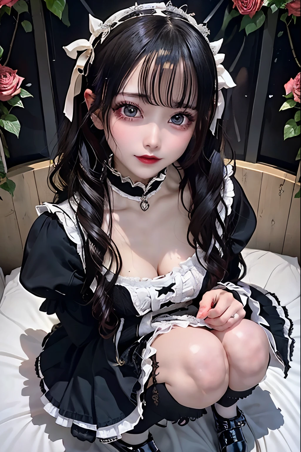 Hard Dark Gothic Makeup、Black dark eyeshadow、sad、Good skin radiance、Dark Gothicメイク、Dark smile、palace、The beauty of fragrance、24-years-old、Expression of intense sexual pleasure、Embarrassed look、Dark Gothic、Highest quality、Expression of sexual pleasure amid suffering、Drunk face、紫のMaid clotheysterious、Noble、The face of someone holding it in the toilet、sexy、Loving smile、Twin tail hair、Right blue eye, Left eye is red、Super tempting pose、Platform Heel Shoes、Heavy makeup、Gothic ta clothes、Silver Hair、Long Hair Straight Hair、Cute Gothic Loliress、Beautiful Face、elegant features、Attractive face、Stained glass is the background、Chest glistening with sweat、The room is dark、goth long dress、Bell Sleeves、Wizard Sleeve、Decadent look、Sexually excited expression、Glossy thighs wet with water、Thighs that are wet and shiny with oil、Background of a room full of roses、sad expression、Rose Maiden、The embroidery is pink、The dress has pink embroidery.、Thigh-high socks、Knee-high socks、Gentle expression、Dark black eyeshadow、Stained glass and rose background、thighs are a little thin、Female Duo、Female couple、dark church background、Stained glass、Black metal world、Dark Castle、Dark Room、Slender body、gothic long dress、Victorian dress、Small breasts、Hold the wine in your right hand、Hold the lantern in your left hand、pantyhose、Sit on the bed、The bed is covered with roses、Lying in bed、Her thighs are shining with sweat、My body is wet and shiny、Lots of glitter on the thighs、sweating、My thighs are sticky from sweating、Sweat glistening on my thighs, The whole body is sweaty and shiny、I sweated a lot.、My thighs are sweaty、My thighs are wet、My thighs are shining with sweat、A lot of sweat glistening all over the body、Slender body、