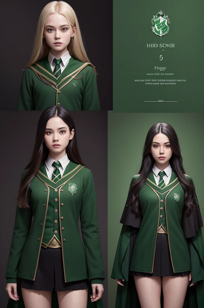 create a Slytherin Quidditch uniform from the world of Harry Potter, with green and black tones and a snake emblem on the chest.