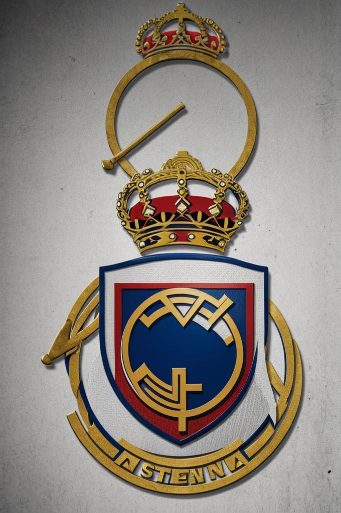 Put the shield of Inter Miami with the crown of Real Madrid Fucciones.