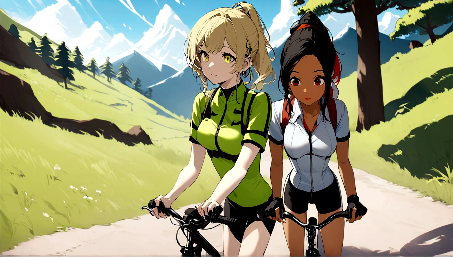 the same image but changes the blonde woman to a blonde man