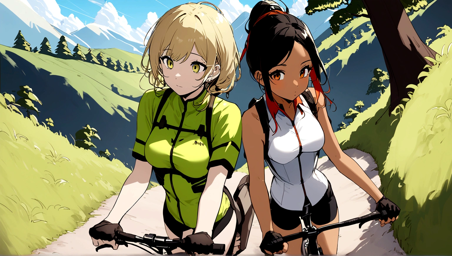 the same image but changes the blonde woman to a blonde man