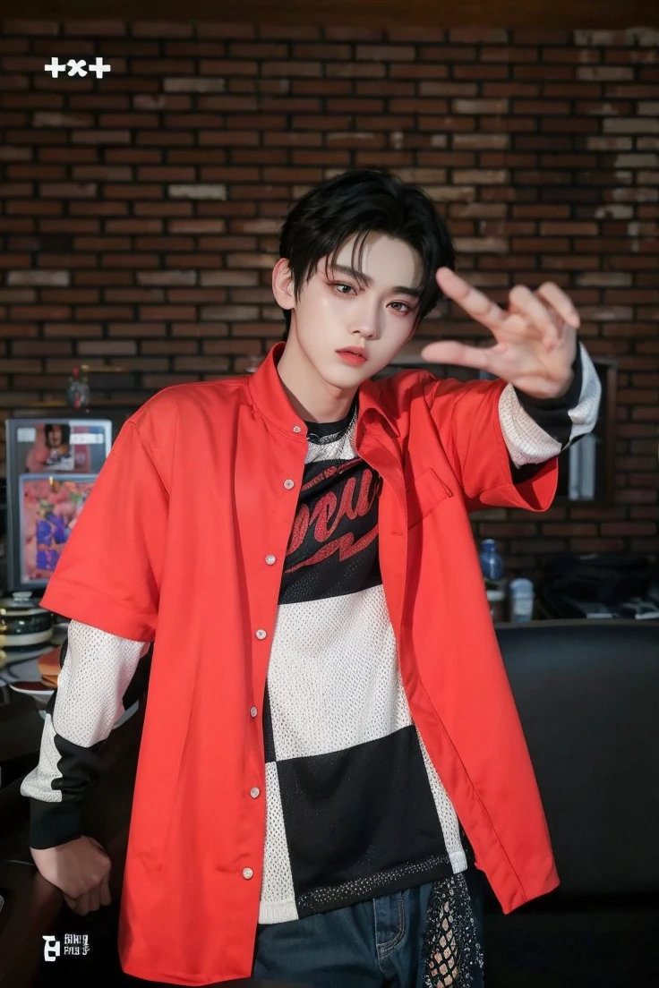 there is a young man sitting in a car with his arm on the seat, cai xukun, 1 7 - year - old boy thin face, male ulzzang, jinyoung shin, boy thin face, wan adorable korean face, yanjun chengt, south korean male, jinyoung shin aesthetic, kim doyoung, inspired by Bian Shoumin, hyung tae