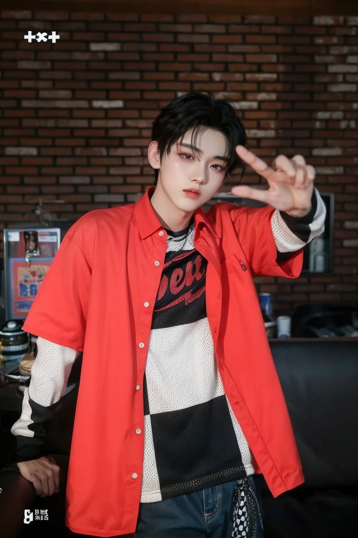 there is a young man sitting in a car with his arm on the seat, cai xukun, 1 7 - year - old boy thin face, male ulzzang, jinyoung shin, boy thin face, wan adorable korean face, yanjun chengt, south korean male, jinyoung shin aesthetic, kim doyoung, inspired by Bian Shoumin, hyung tae
