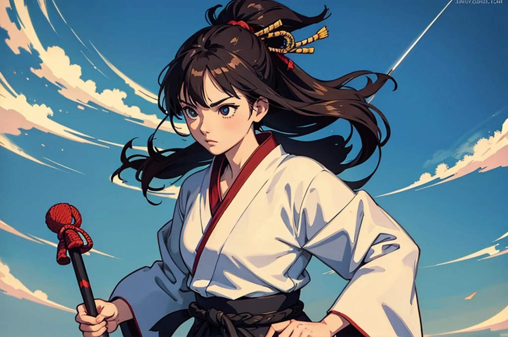 Create lofi background with samurai anime