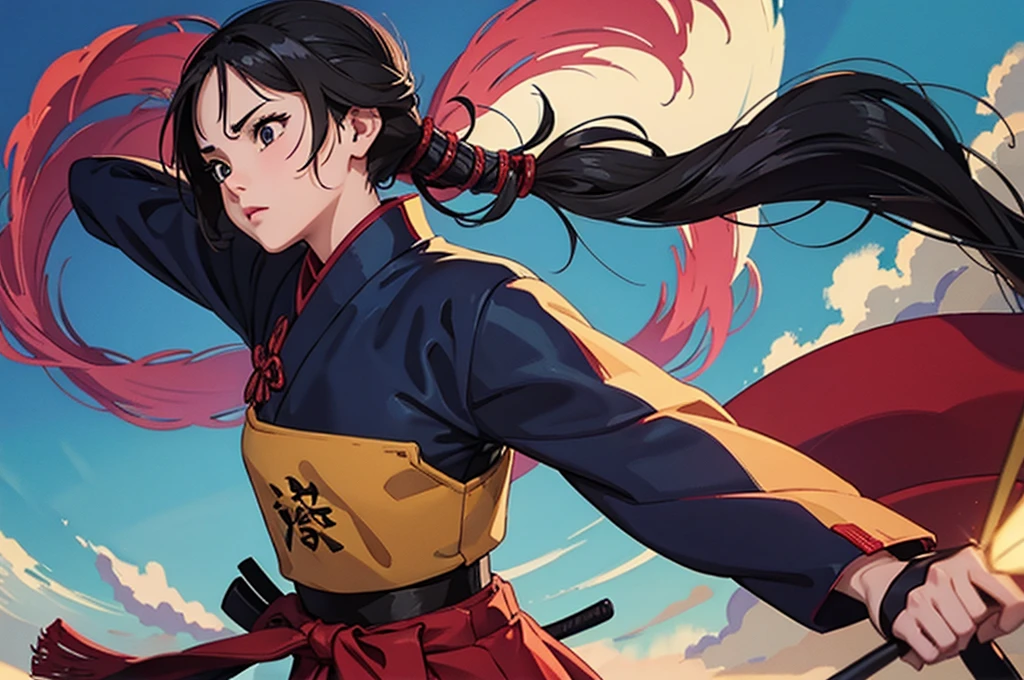 Create lofi background with samurai anime