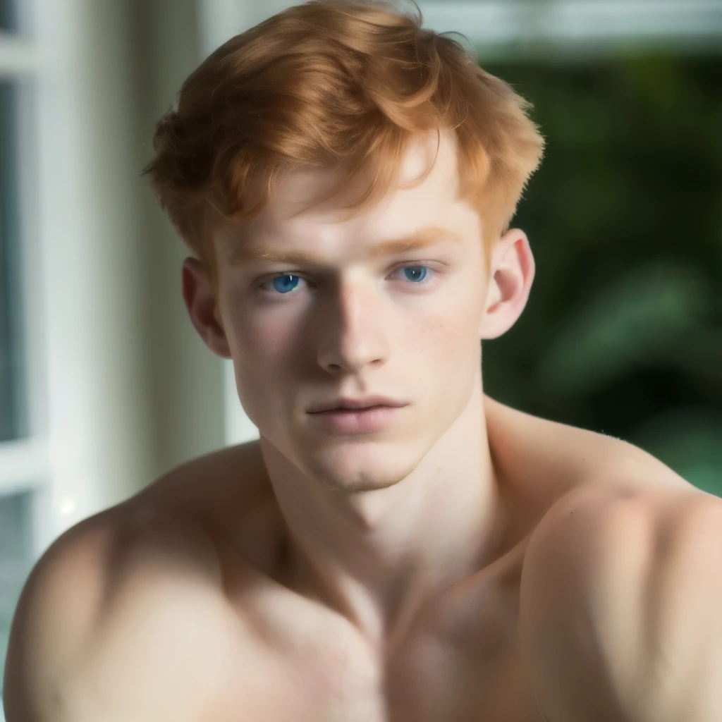 an Attractive young ginger twink,
skin texture, skin ,details, natural light, sharp focus, cinematic, crystal clear, intricate detail
 Wide shot View, Realistic Lighting, 
RAW photo, (high detailed skin:1.2), 8k uhd, dslr, soft lighting, high quality, film grain, Arri Alexa