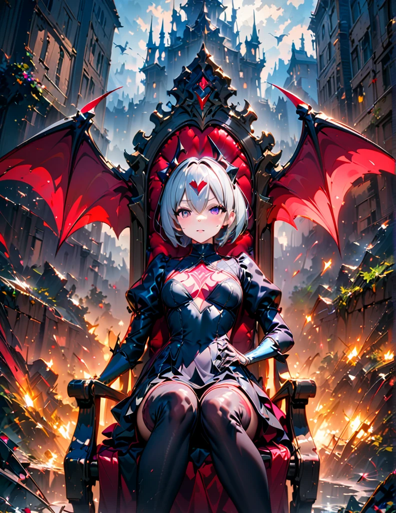 quality(8k wallpaper of extremely detailed CG unit, ​masterpiece, hight resolution, top-quality, top-quality ,hyper realisitic, digitial painting,increase the resolution,RAW photos，best qualtiy,highly detailed,the wallpaper),BREAK,8K, succubus qween, sitting on throne, skeleton troops, glowing runes on walls, 